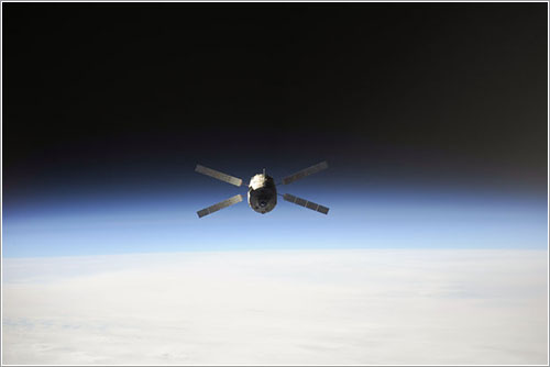 El ATV-4 a su aprtida de la Estación Espacial Internacional