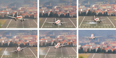 Aterrizaje frustrado en Loiu por Zigor Alkorta / Deia