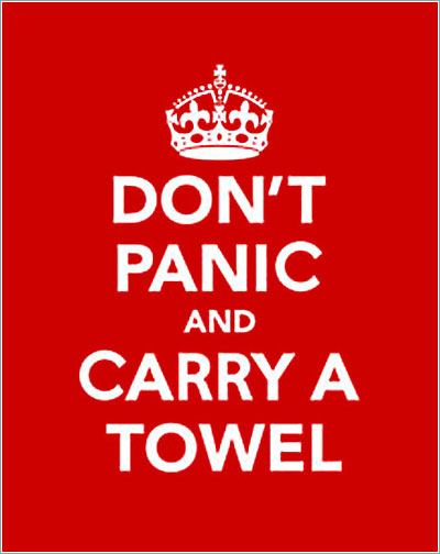 Don't panic and carry a towel