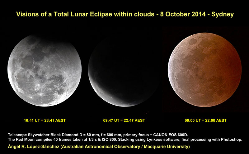 Eclipse lunar de octubre de 2014 por El Lobo Rayado