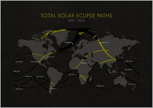Total Solar Eclipse Paths por Michael Paukner