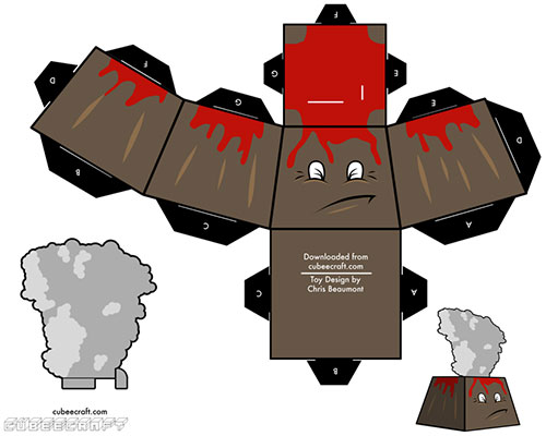 Eyjafjallajökull recortable de Cubeecraft