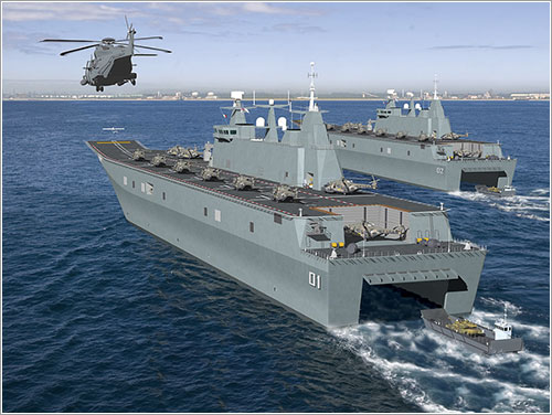 HMAS Canberra y HMAS Adelaide