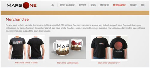 Merchandising de Mars One