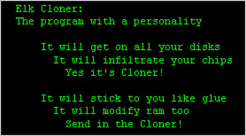 El mensajito de Elk Cloner