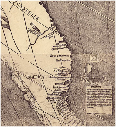 Detalle del Universalis Cosmographia