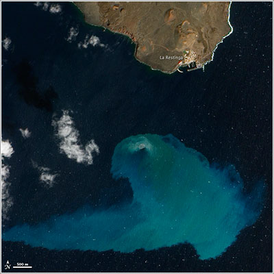 Volcán submarino de El Hierro capturado por el EO-1
