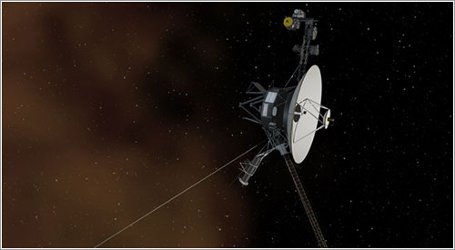 La Voyager1 saliendo de la heliosfera