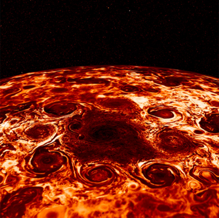 Ciclones polo norte jupiter juno