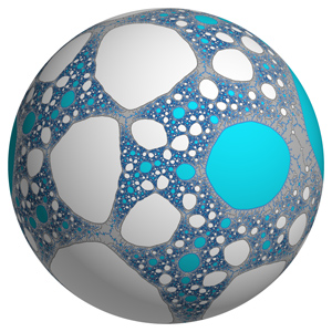 Dos  conjuntos de Julia fractales en la superficie de una esfera / Arnaud  Chéritat