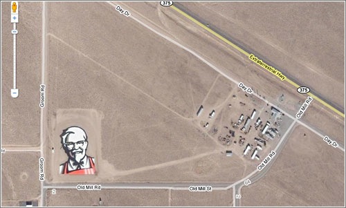 KFC logo en Google Maps.