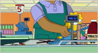 Los Simpson: segundo paso de Maggie por caja