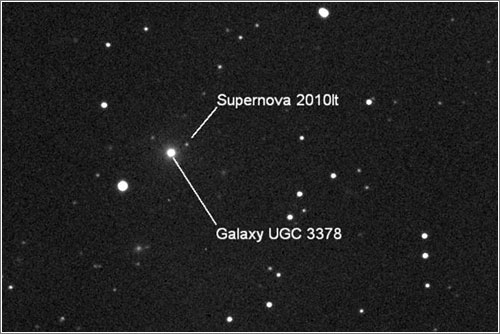La supernova de Kathryn, que ha sido bautizada como Supernova 2010lt, 