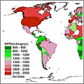 Mapa del consumo mundial de agua por naciones Mapa del consumo mundial de agua por naciones