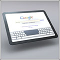 Concepto de un tablet con sistema Chrome OS de Google Concepto de un tablet con sistema Chrome OS de Google