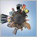 Dundas Square en modo panorámico «exógeno» Dundas Square en modo panorámico «exógeno»