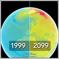 Previsión de evolución de las temperaturas en Google Earth Previsión de evolución de las temperaturas en Google Earth