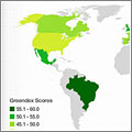 Greendex, índice ecológico por países Greendex, índice ecológico por países