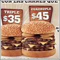 Hamburguesa x4 para los muy hambrientos