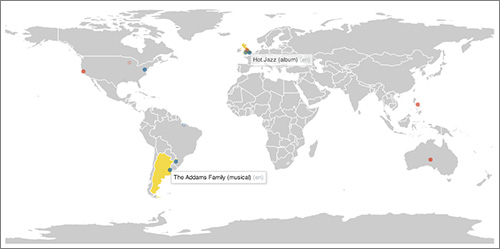 Un mapa en tiempo real de ediciones en la Wikipedia