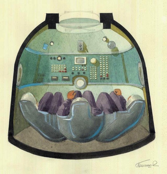 Interior de la Soyuz por Galina Balashova