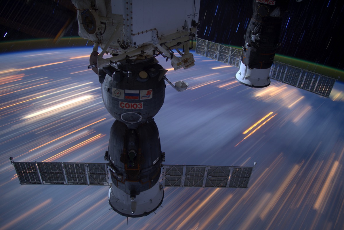 La Soyuz MS-03 en la EEI - Thomas Pesquet