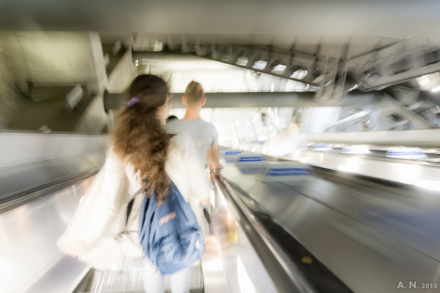 Escalator at Westminster Underground Station (CC) Alan Newman