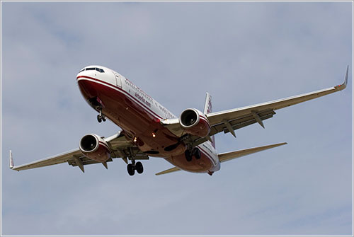 D-ABBI a punto de tomar tierra en Barcelona