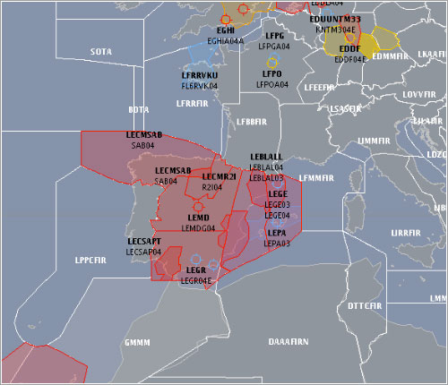 Espacio aéreo europeo a las 9 de la mañana - Eurocontrol