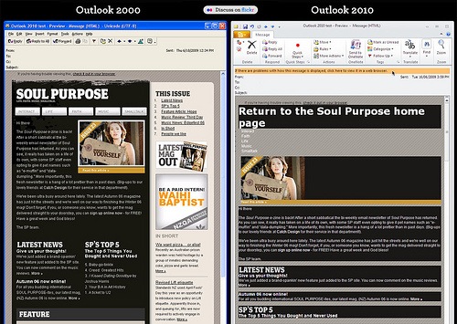 Outlook 2000 vs 2010 por Freshview