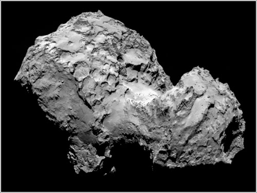 El núcleo de 67P el pasado 3 de agosto de 2014