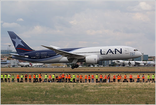 787 de LAN Chile en Barajas