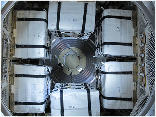 Interior del compartimento de carga del Albert Einstein - ESA