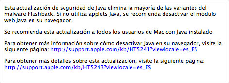 Actualizaciones Apple contra Flashback