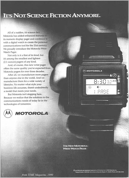 Anuncio busca de Motorola de 1990