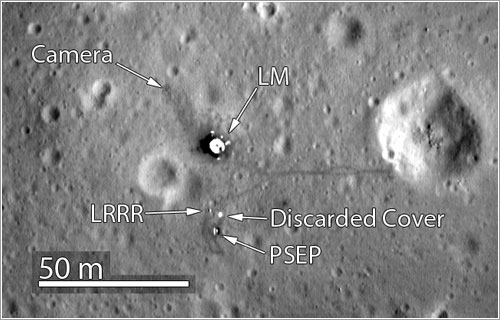 Base Tranquilidad vista por la LRO - NASA