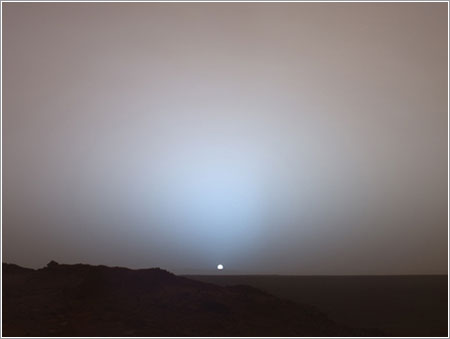 Atardecer en Marte © NASA/JPL/Texas A&M/Cornell