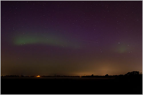 Aurora boreal en Burgum por Peter Elzinga