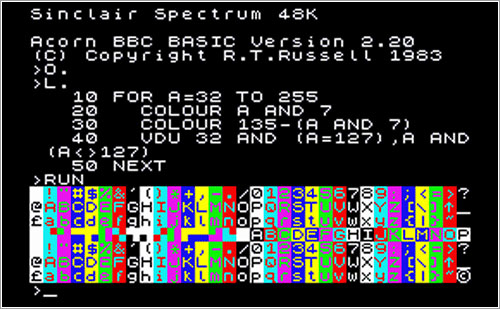 BASIC en un Spectrum