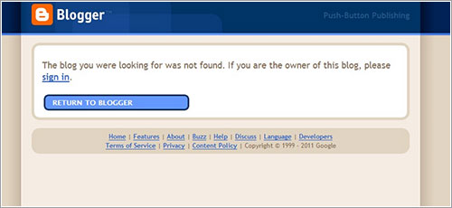 Blog no encontrado en Blogger