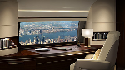 Boeing BBJ panoramic window 2