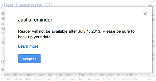 Adiós, Google Reader