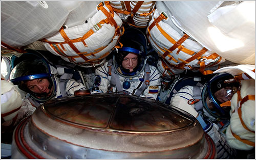 Cady Coleman en la Soyuz TMA-20