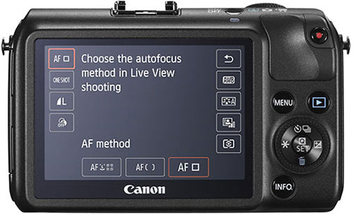 Controles de la Canon EOS-M