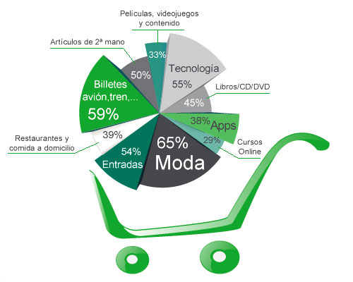 Carrito de la compra del comercio electrónico en España 2013