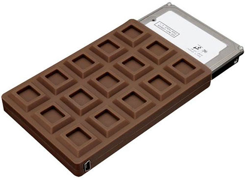 Chocoloate bar HDD USB case