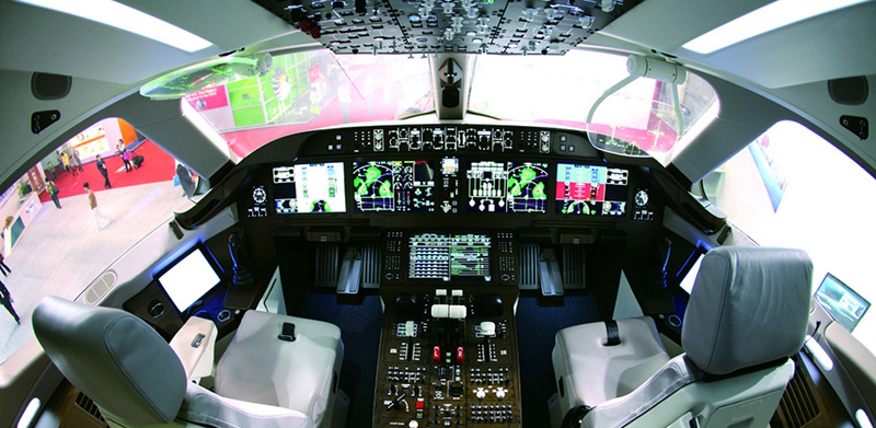 Cabina de los pilotos del C919