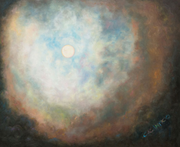 La Luna pintada por Concetta Antico