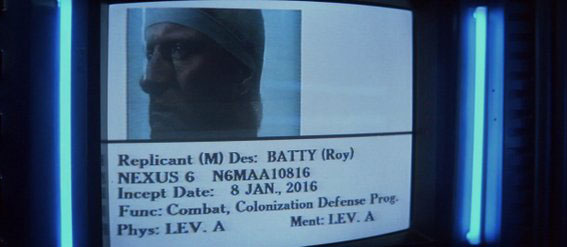 Ficha técnica de N6MAA10816, AKA Roy Batty