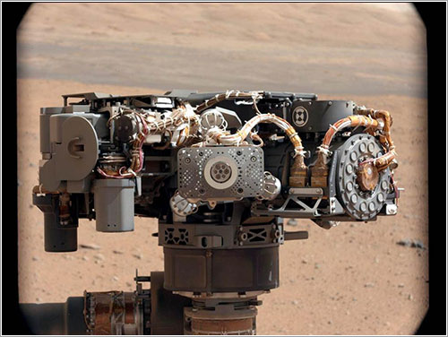 El ASPX en el extremo del brazo de Curiosity